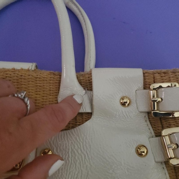MICHAEL Michael Kors Bags Michael Kors White And Tan With Gold